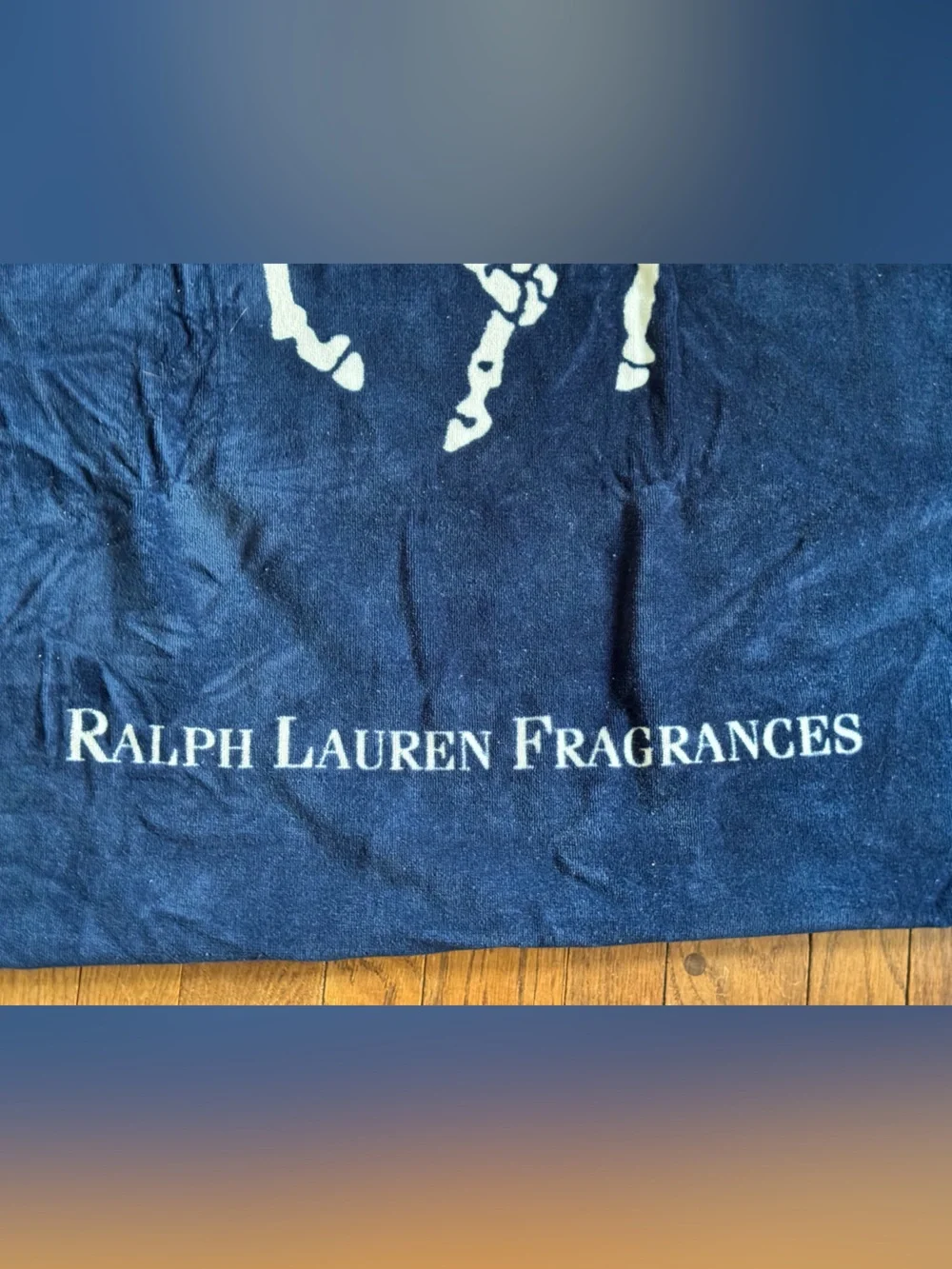 RALPH LAUREN FRAGRANCES Big Pony Polo Logo Towel Beach - Navy - 100% Cotton